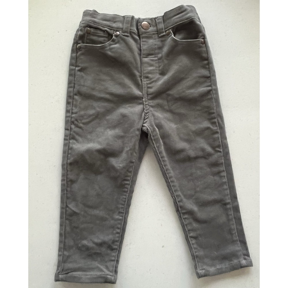 Stitch & Stone Toddler's Corduroy Grey Jeans Size 2T